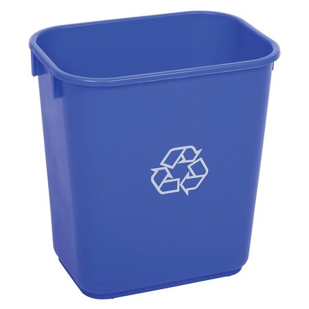GLOBAL INDUSTRIAL Deskside Recycling Bin, Blue, Plastic 261877BL